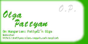 olga pattyan business card